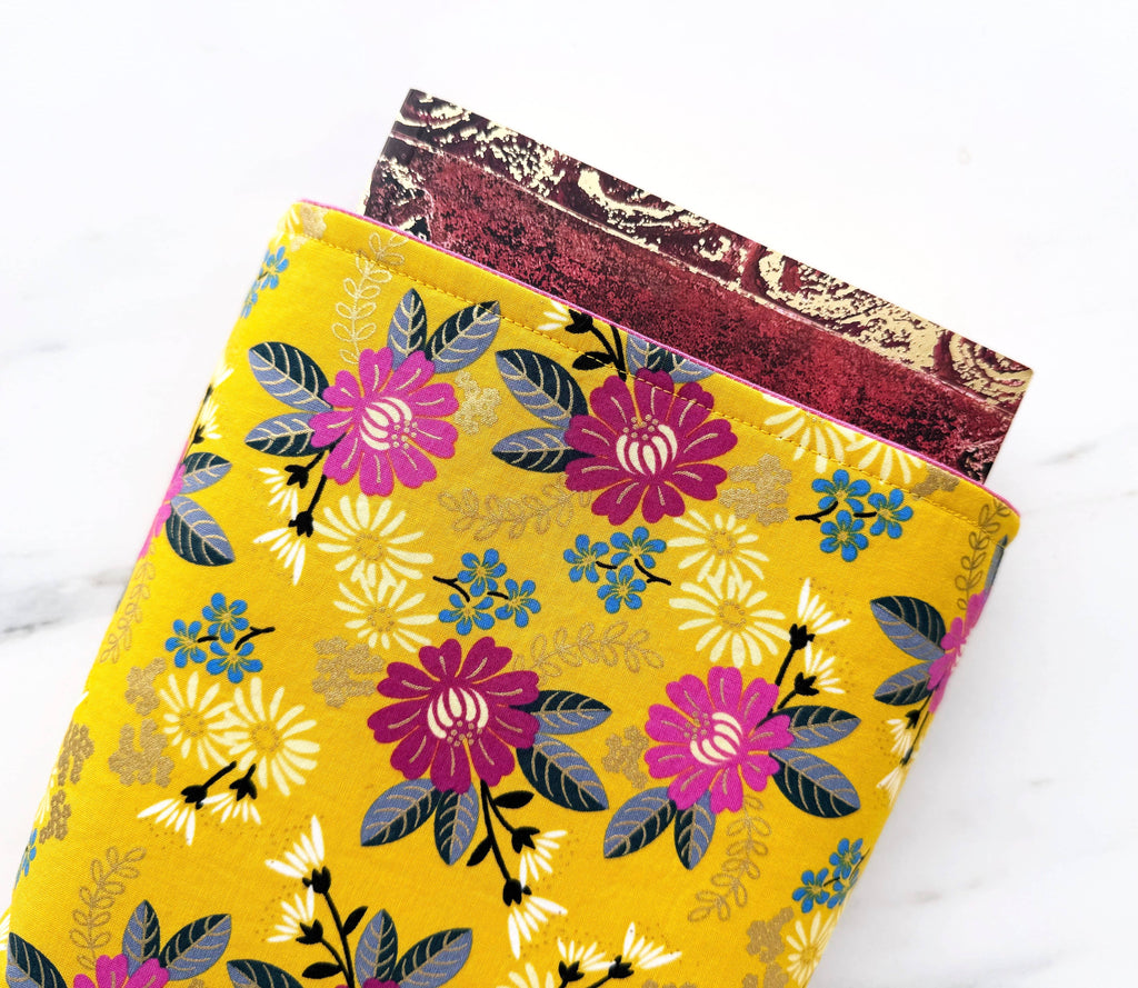Goldenrod - padded book sleeve, book pouch