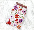 Poppies - padded book sleeve, book pouch