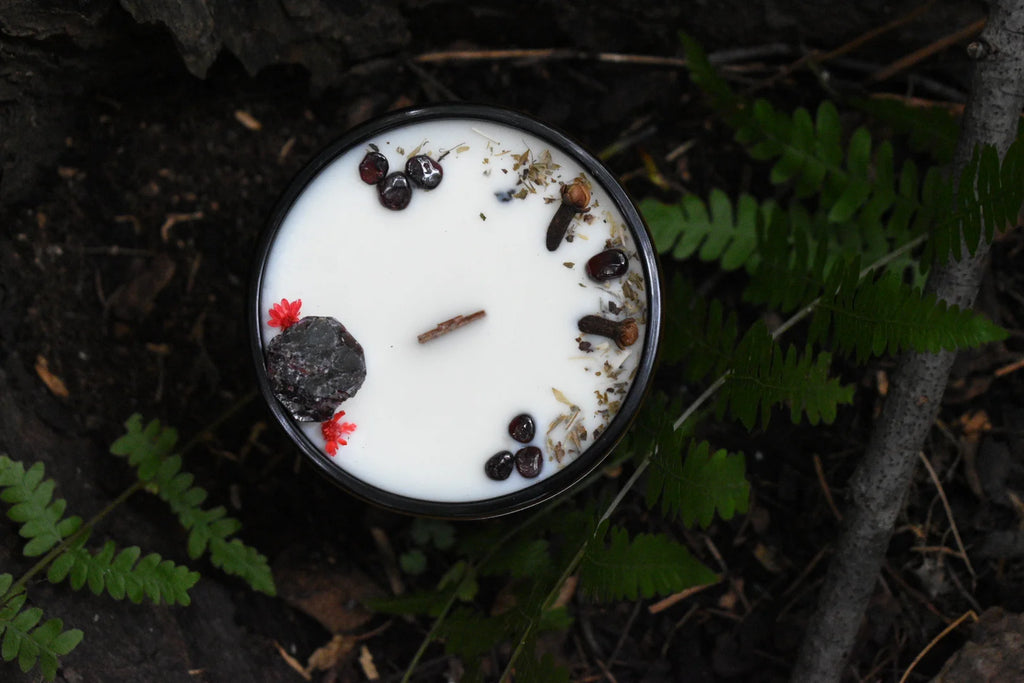 Garnet Crystal Candle | Espresso & Blood Orange