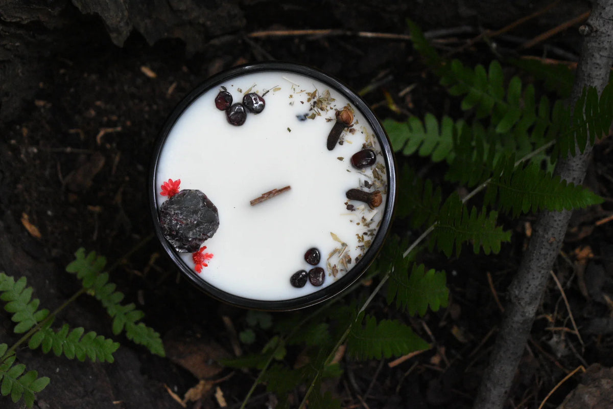 Garnet Crystal Candle | Espresso & Blood Orange