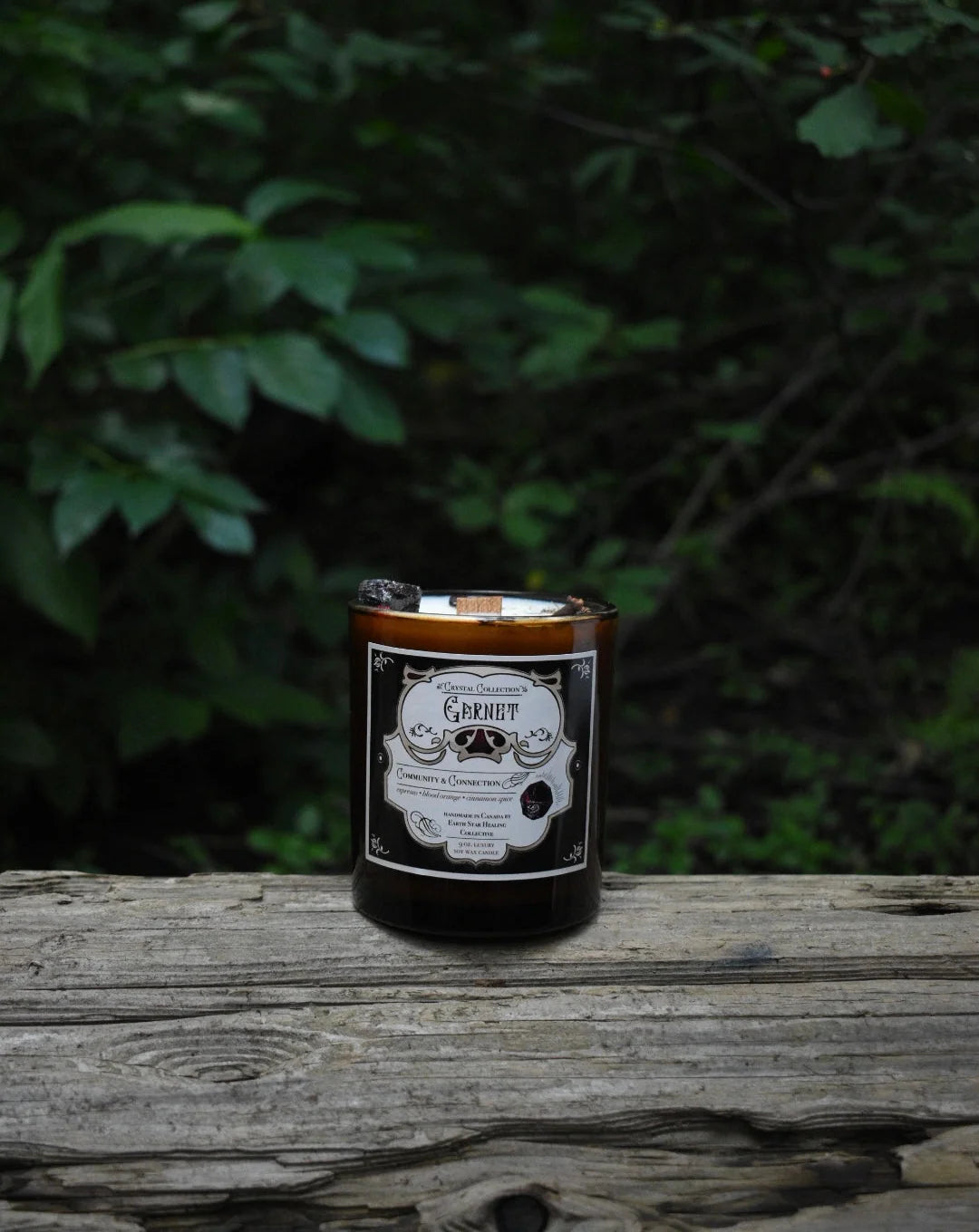 Garnet Crystal Candle | Espresso & Blood Orange