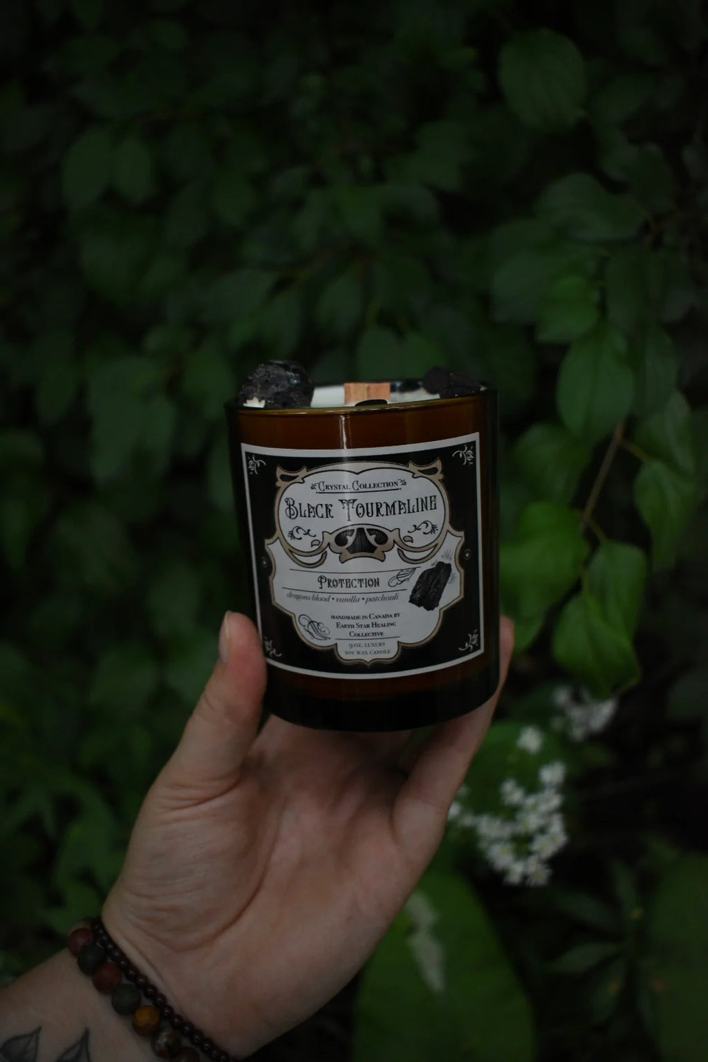 Black Tourmaline Candle | Cedarwood & Vanilla