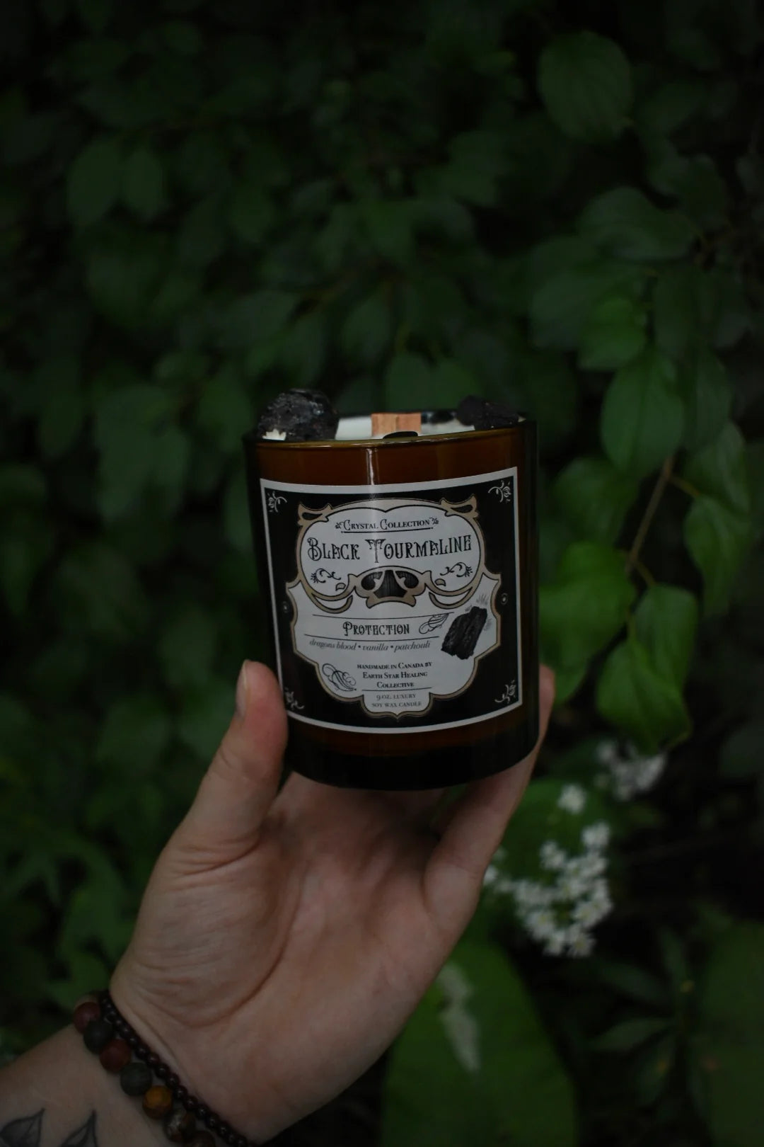Black Tourmaline Candle | Cedarwood & Vanilla